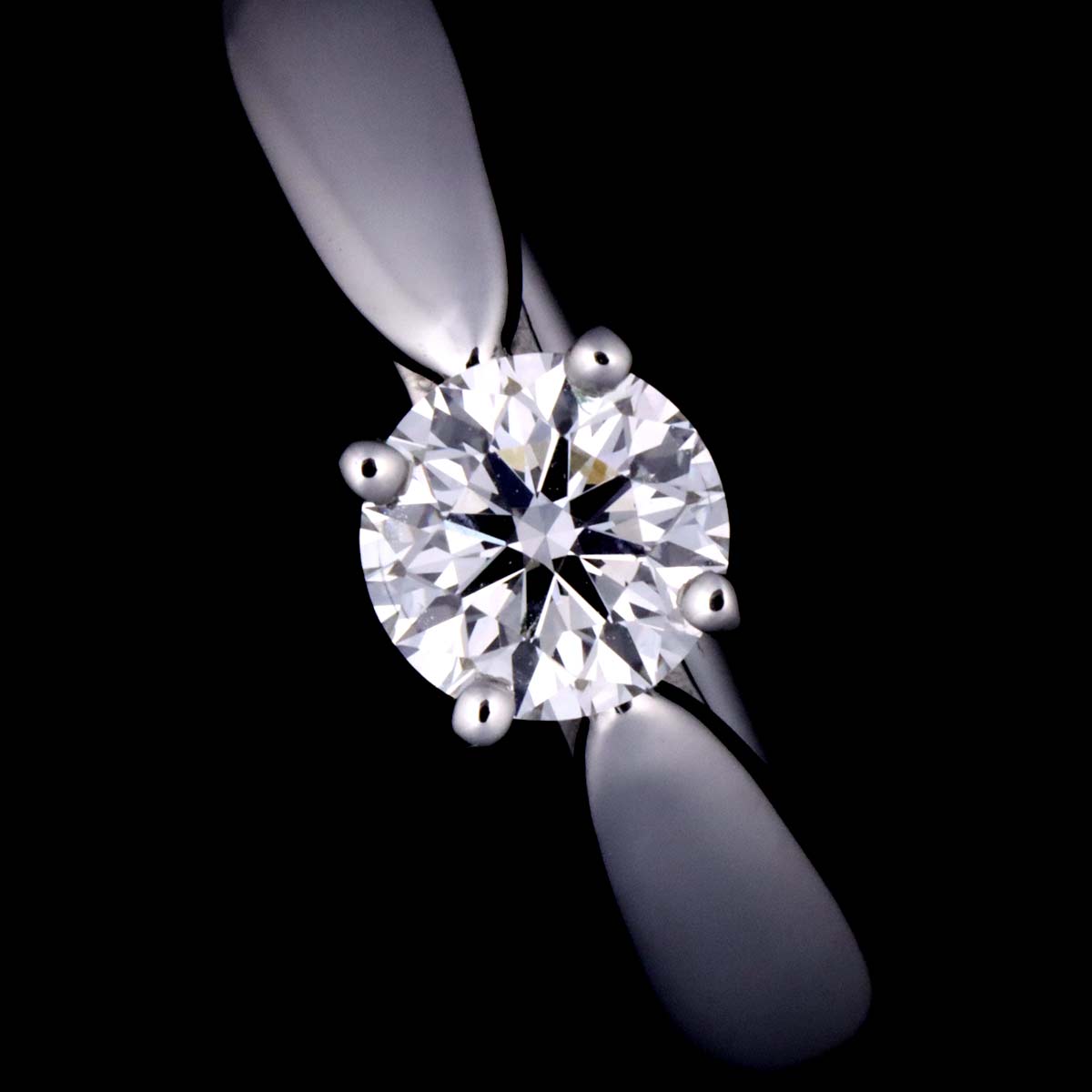 Diamond 0.29ct E/VS1/3EX Ring Pt Platinum Size4(US)