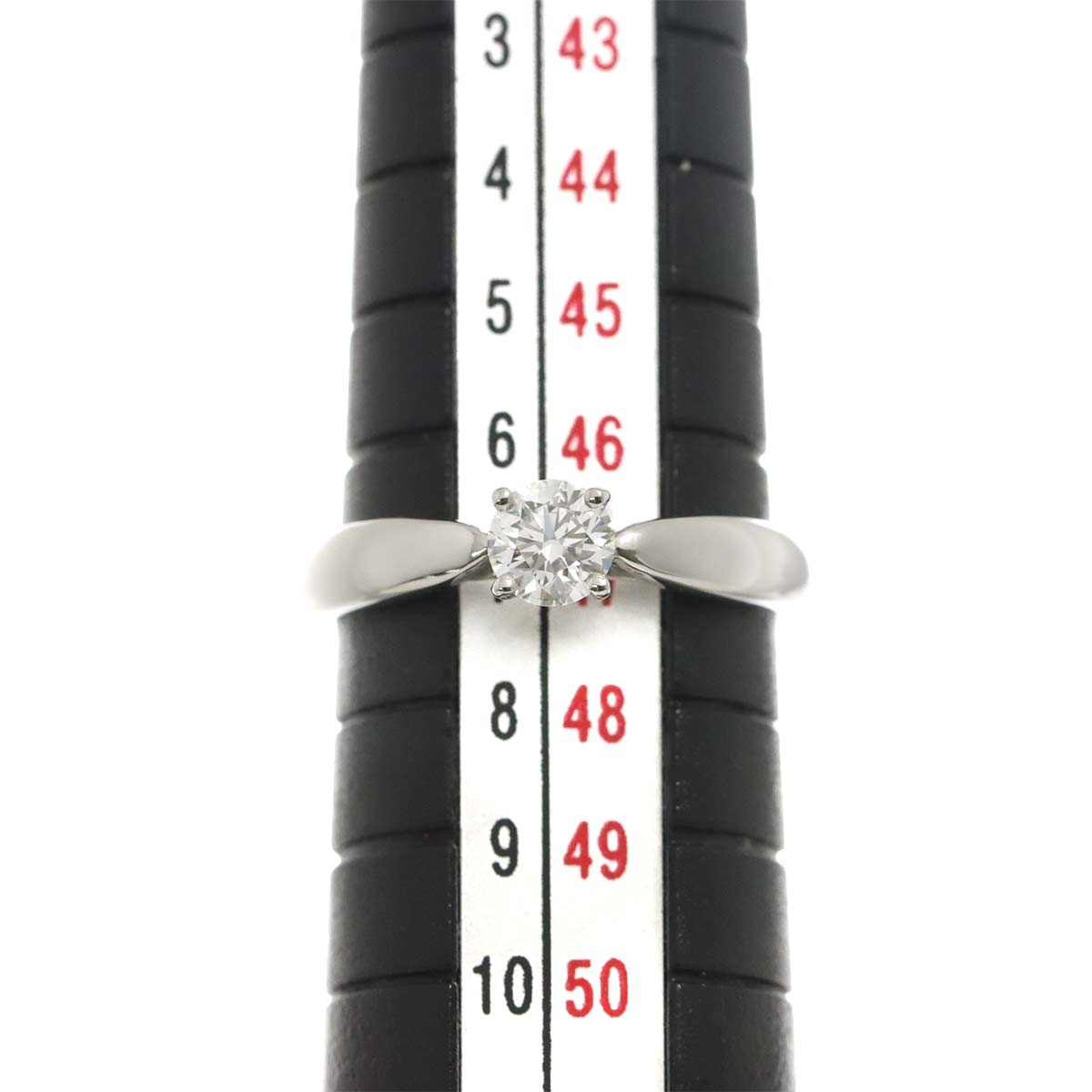 Diamond 0.29ct E/VS1/3EX Ring Pt Platinum Size4(US)