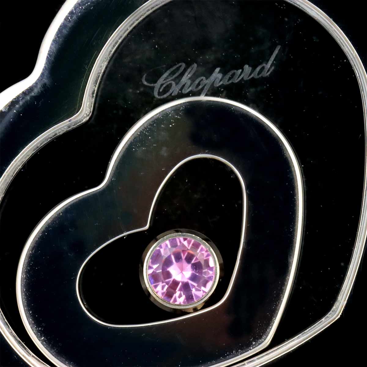 Spirit Heart Sapphire Necklace 18K White Gold 750