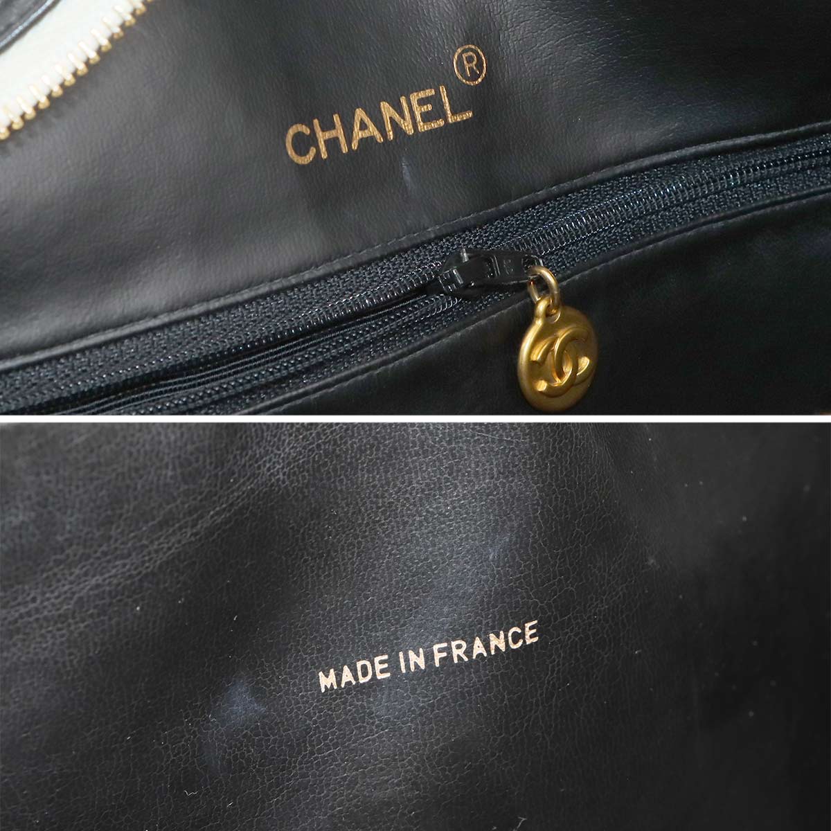 CHANEL Sports Line Matelasse Boston Bag Leather Black Vintage Bowling