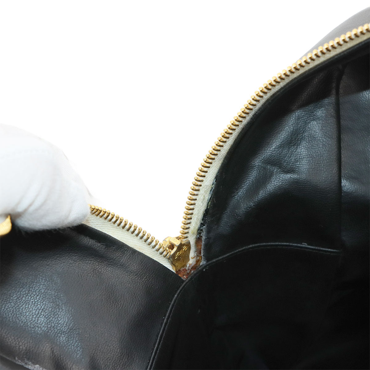 CHANEL Sports Line Matelasse Boston Bag Leather Black Vintage Bowling