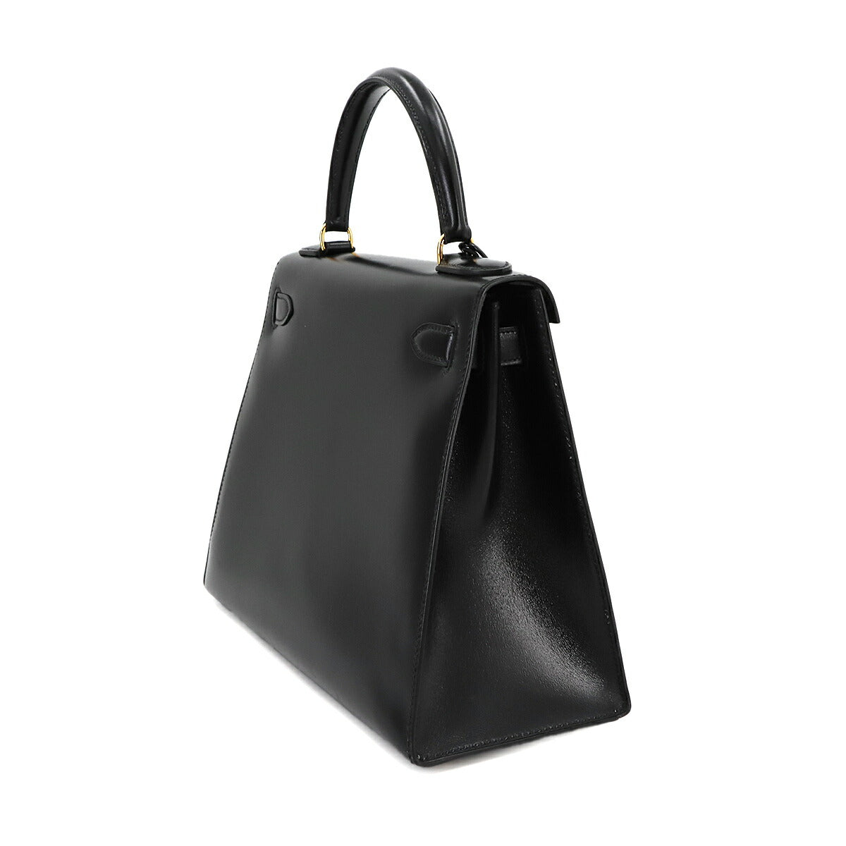 Kelly 28 2way Hand Shoulder Bag Box carf Black Purse 90272735