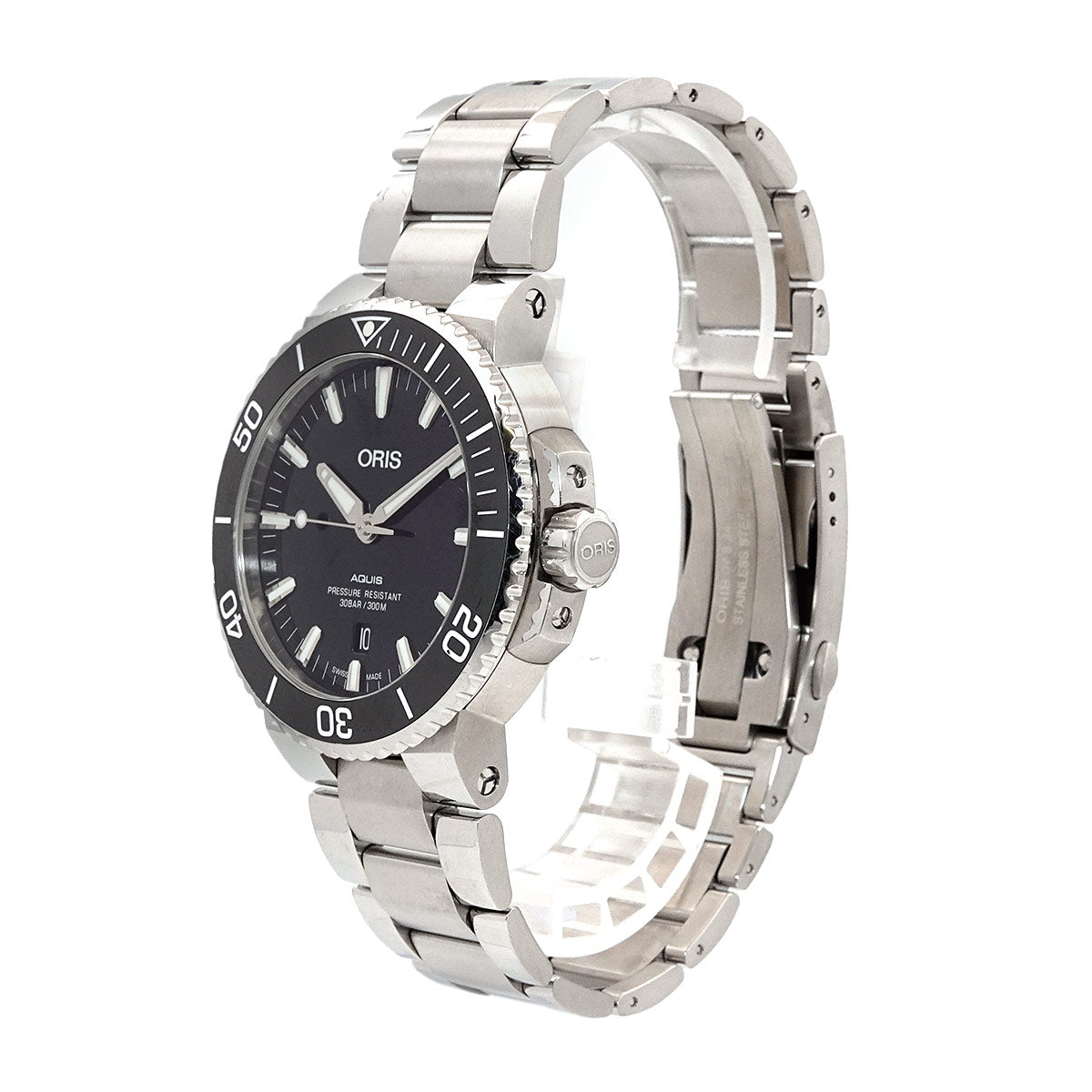 Aquis Date 01 733 7730 Automatic Date Black Dial Mens Watch