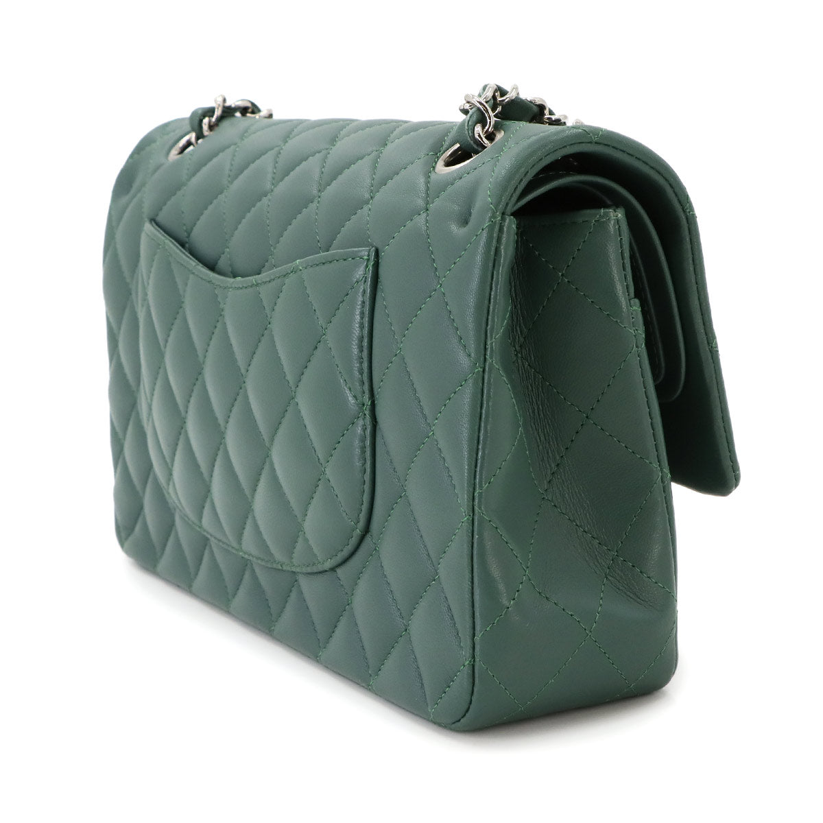 Matelasse 25 Chain Shoulder Bag Leather Green A01112 Purse