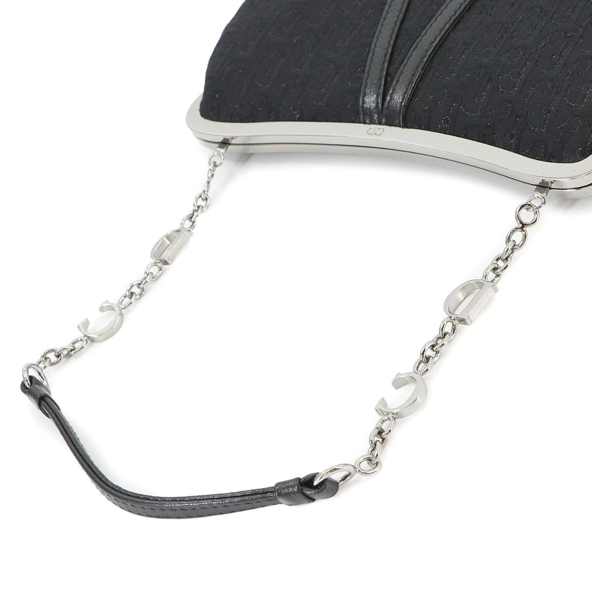 Trotter Saddle Mini Hand Bag Canvas Leather Black