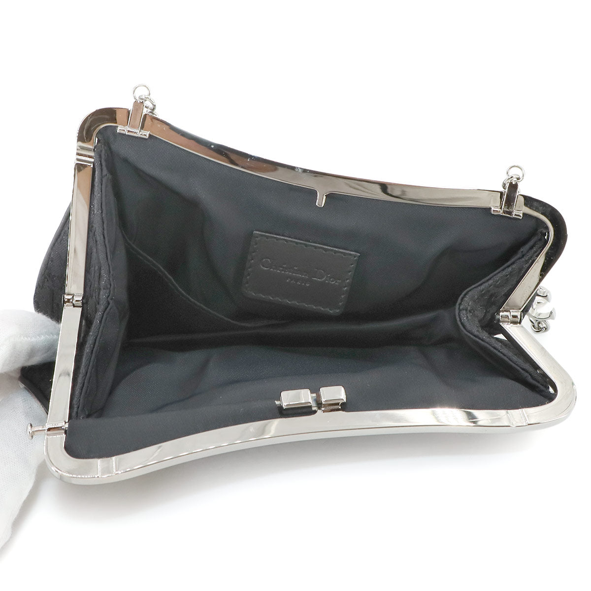 Trotter Saddle Mini Hand Bag Canvas Leather Black