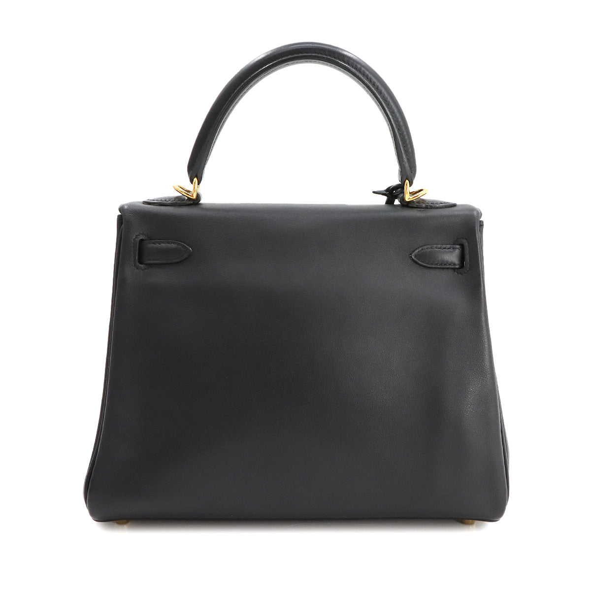 Kelly 25 2way Hand Shoulder Bag Veau Swift Black Purse 90273030