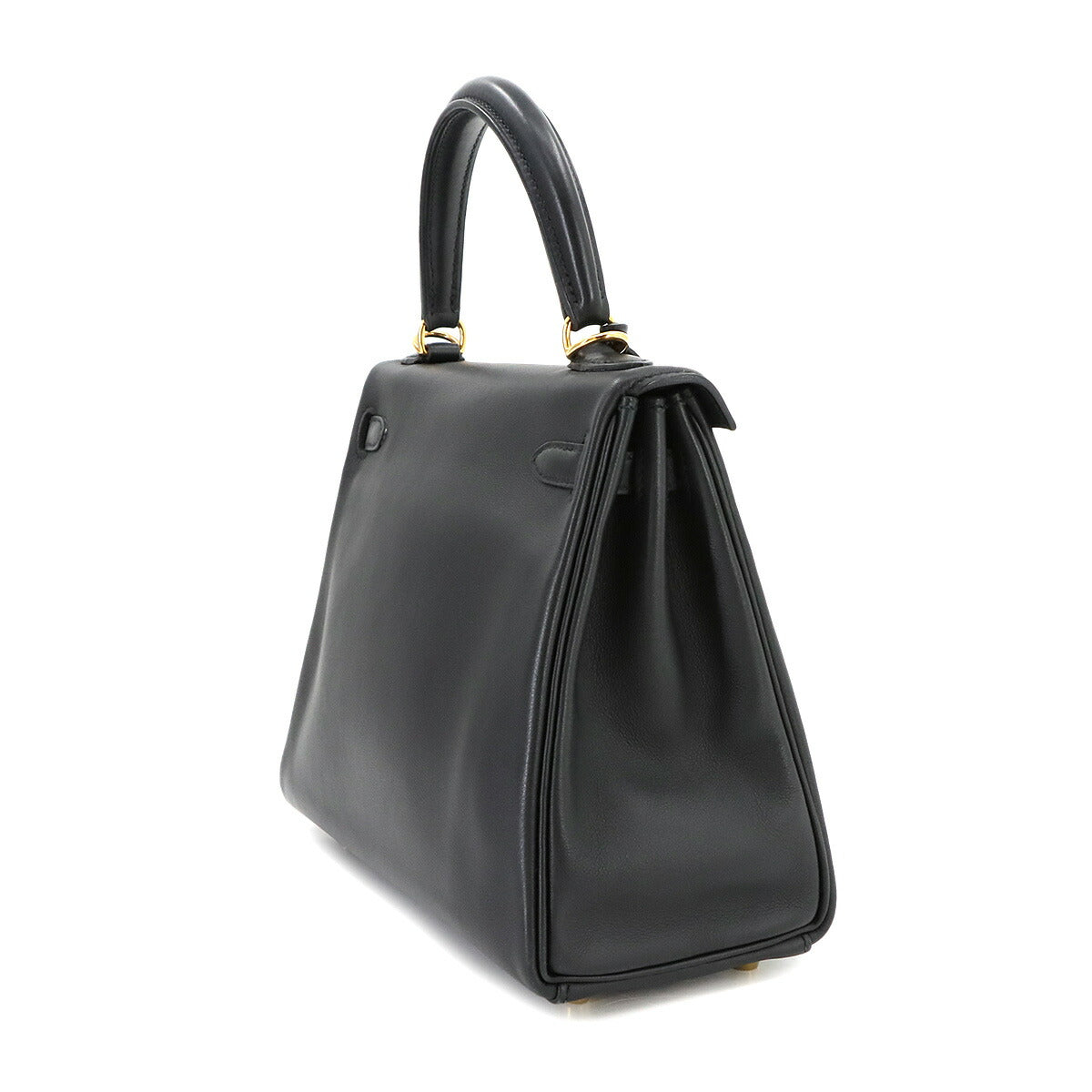 Kelly 25 2way Hand Shoulder Bag Veau Swift Black Purse 90273030