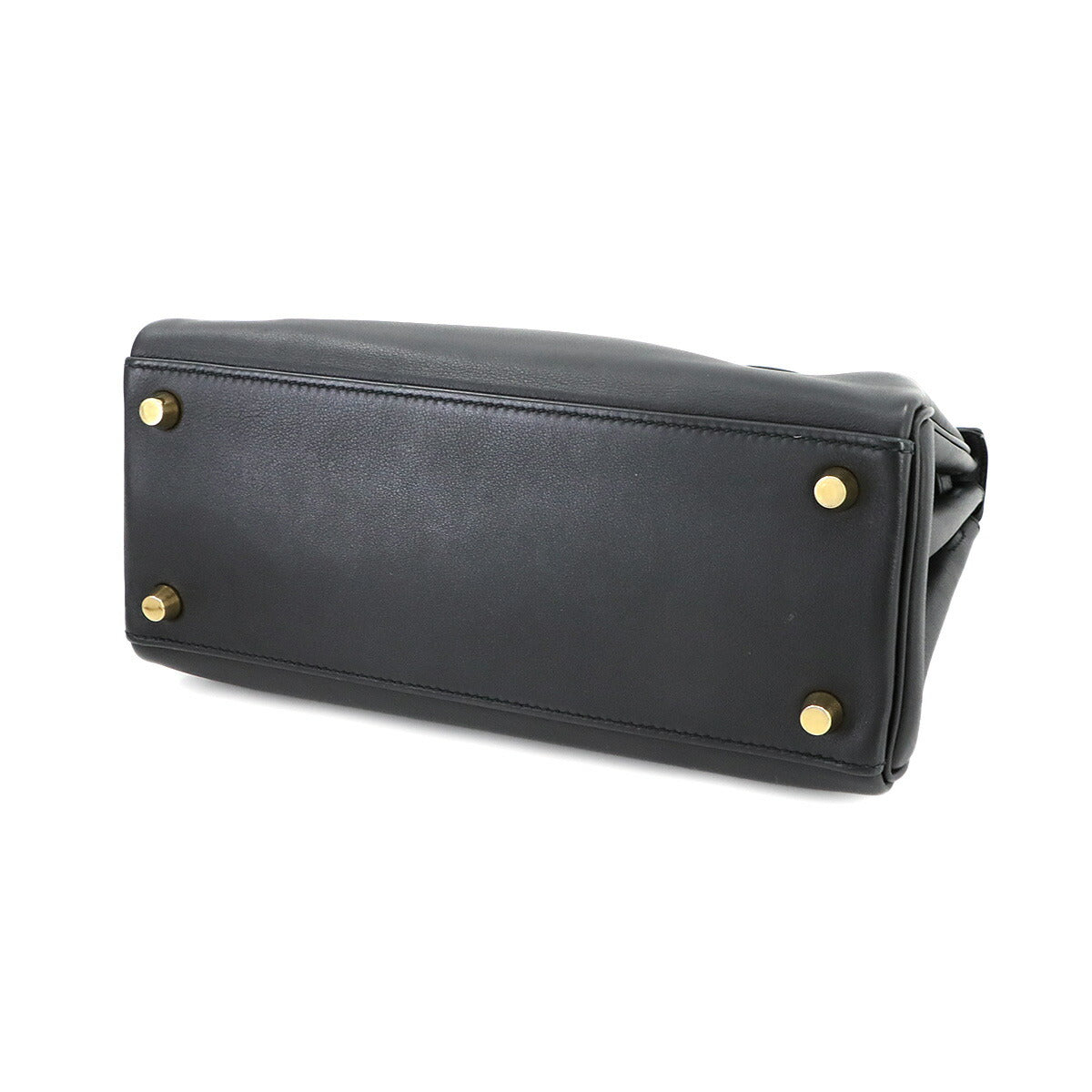 Kelly 25 2way Hand Shoulder Bag Veau Swift Black Purse 90273030