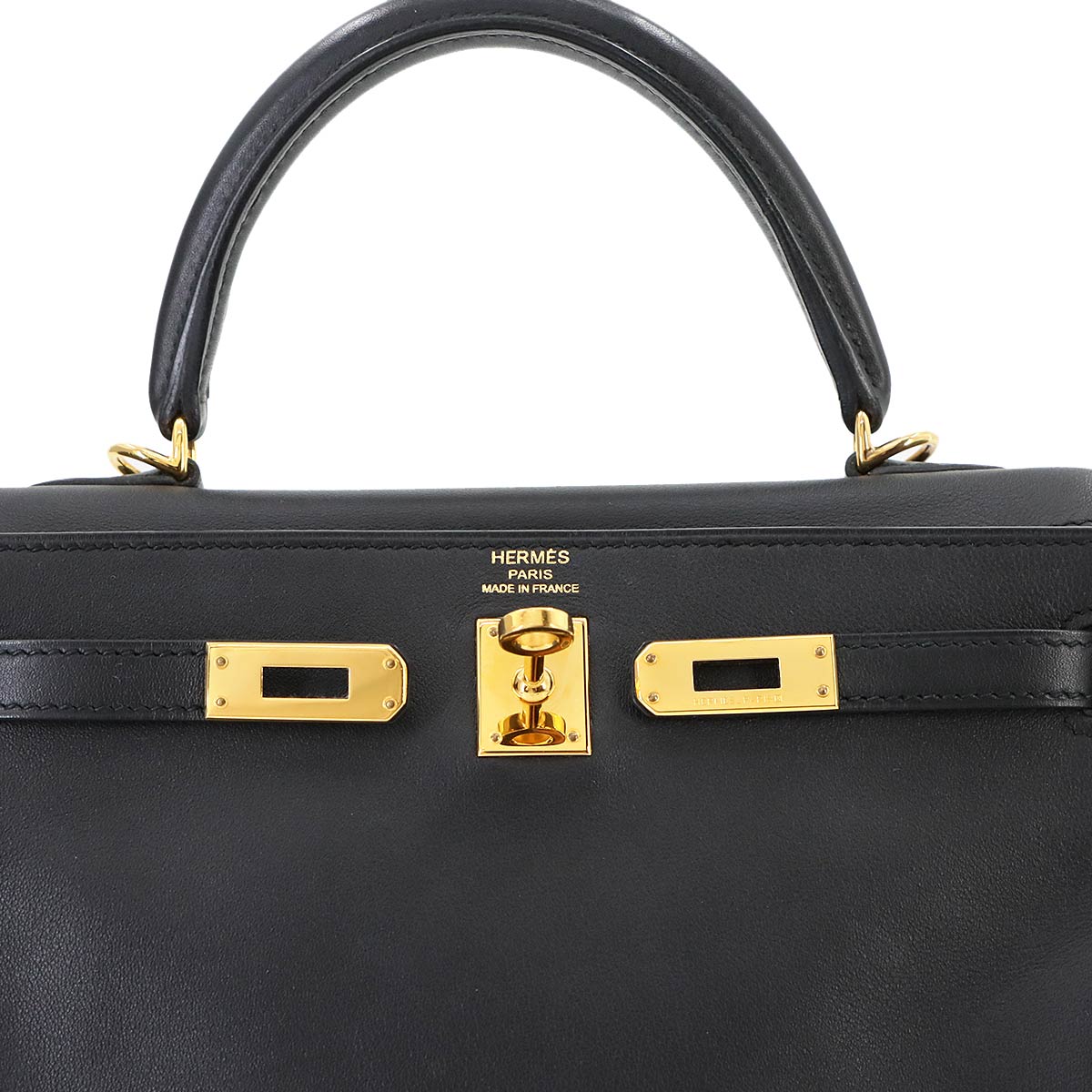 Kelly 25 2way Hand Shoulder Bag Veau Swift Black Purse 90273030