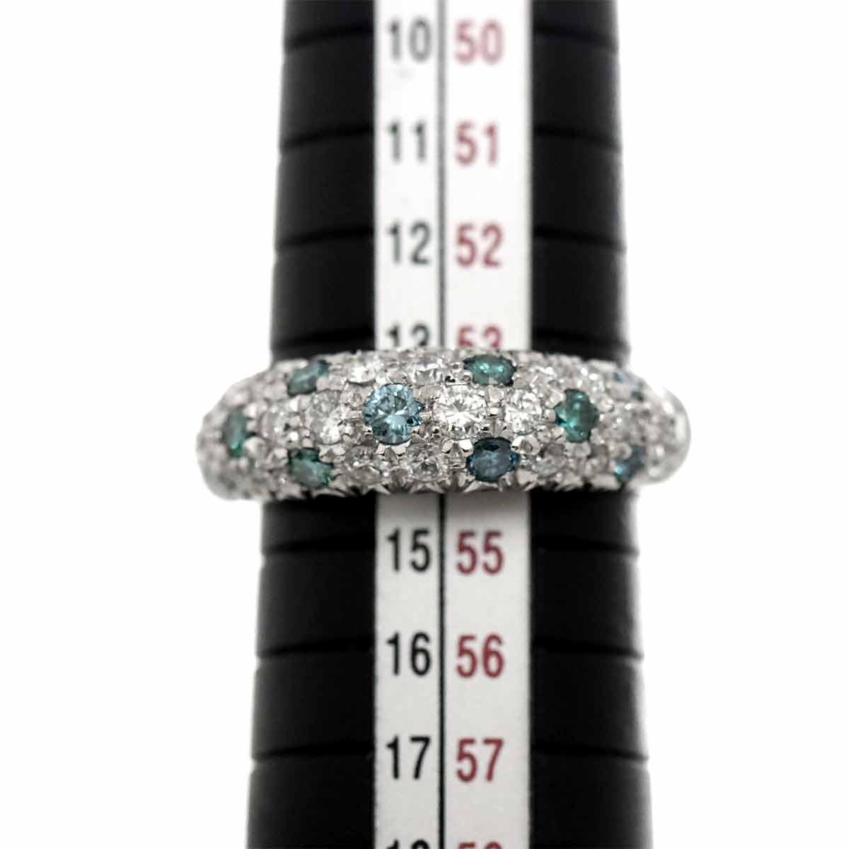 Diamond 0.66ct Treat Diamond 0.52ct Ring Pt Platinum size6.5-6.75(US)