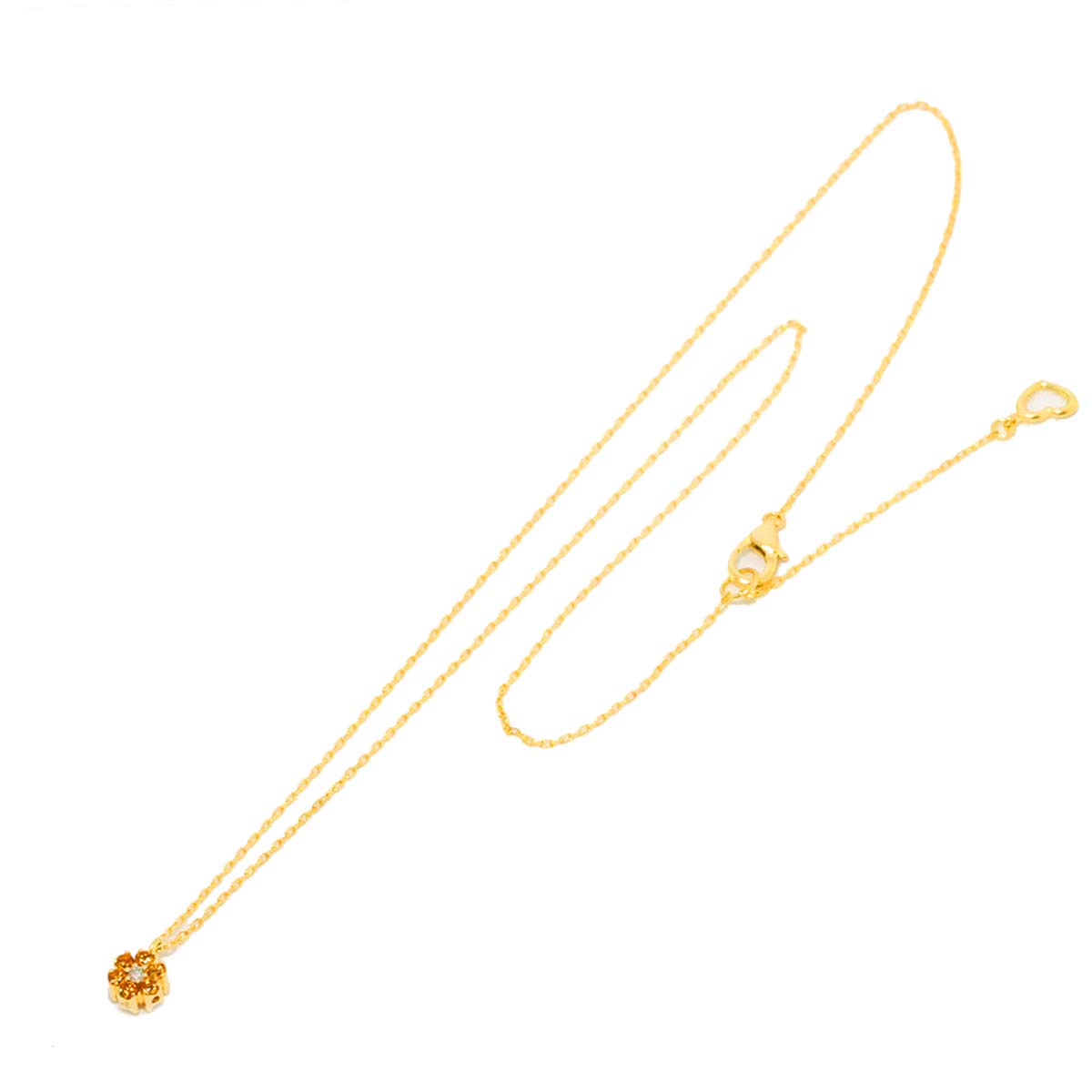 Diamond 0.13ct Sapphire Necklace 18K YG 750