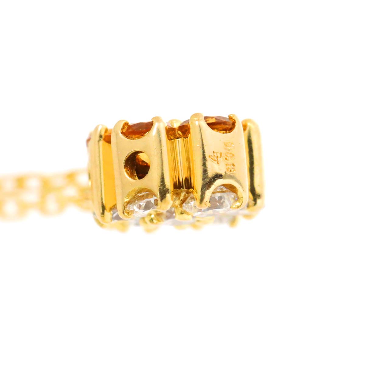 Diamond 0.13ct Sapphire Necklace 18K YG 750