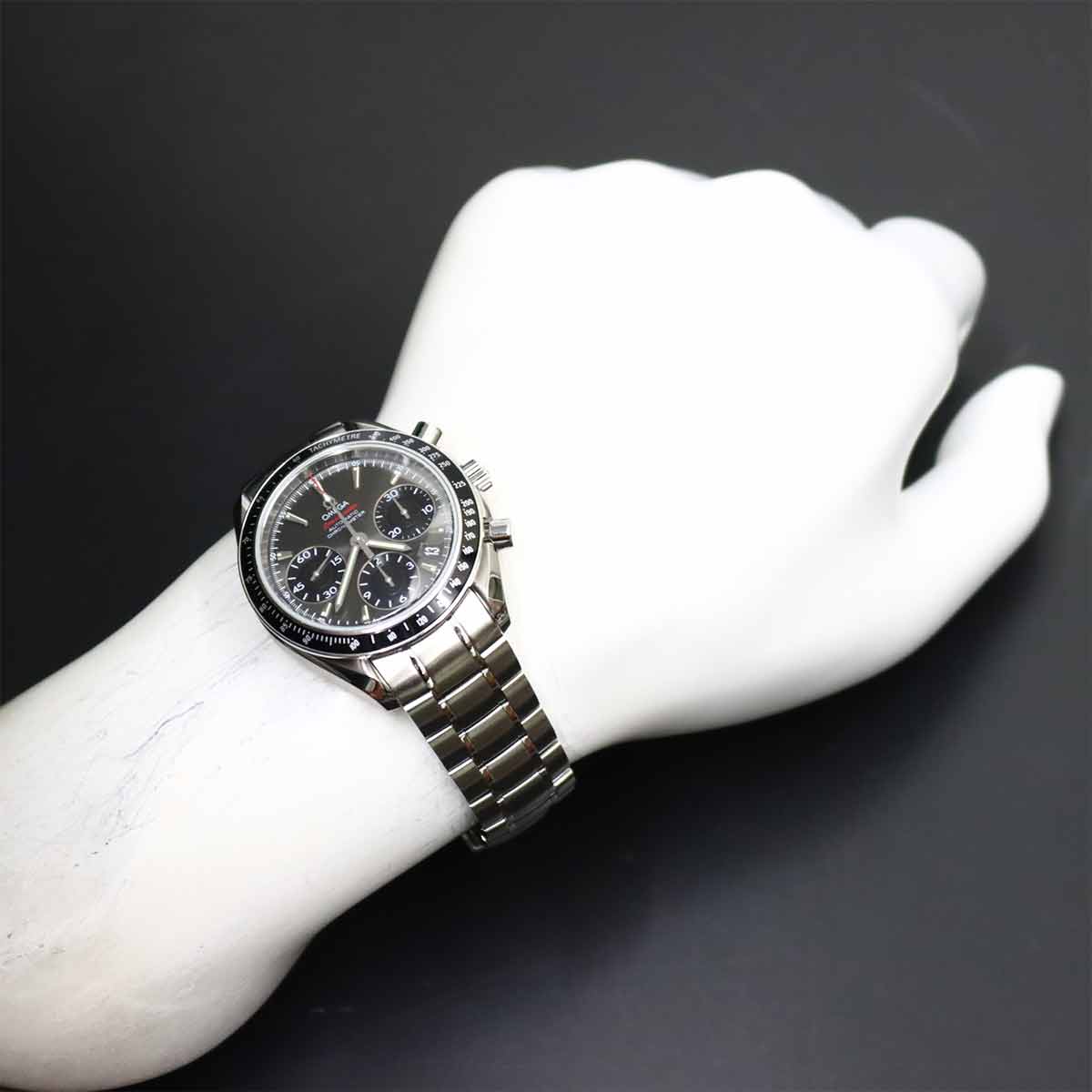 Speedmaster Date 323 30 40 40 06 001 Gray Black Dial Mens