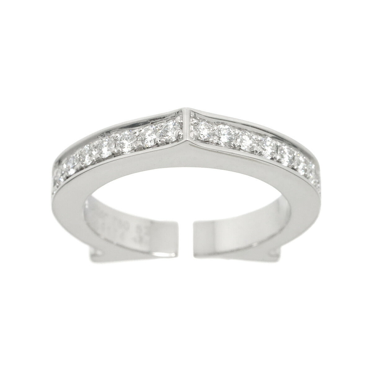 C flat Diamond Ring 18K White Gold 750 size50 5.25(US)