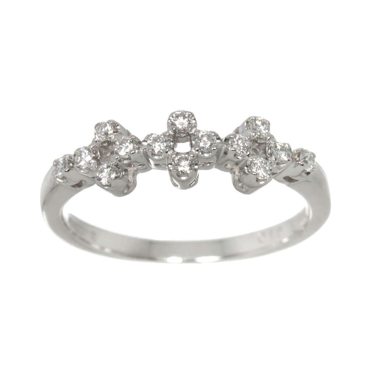 VENDOME Diamond 0.15ct Ring 18K WG 750 Size4.75-5(US)