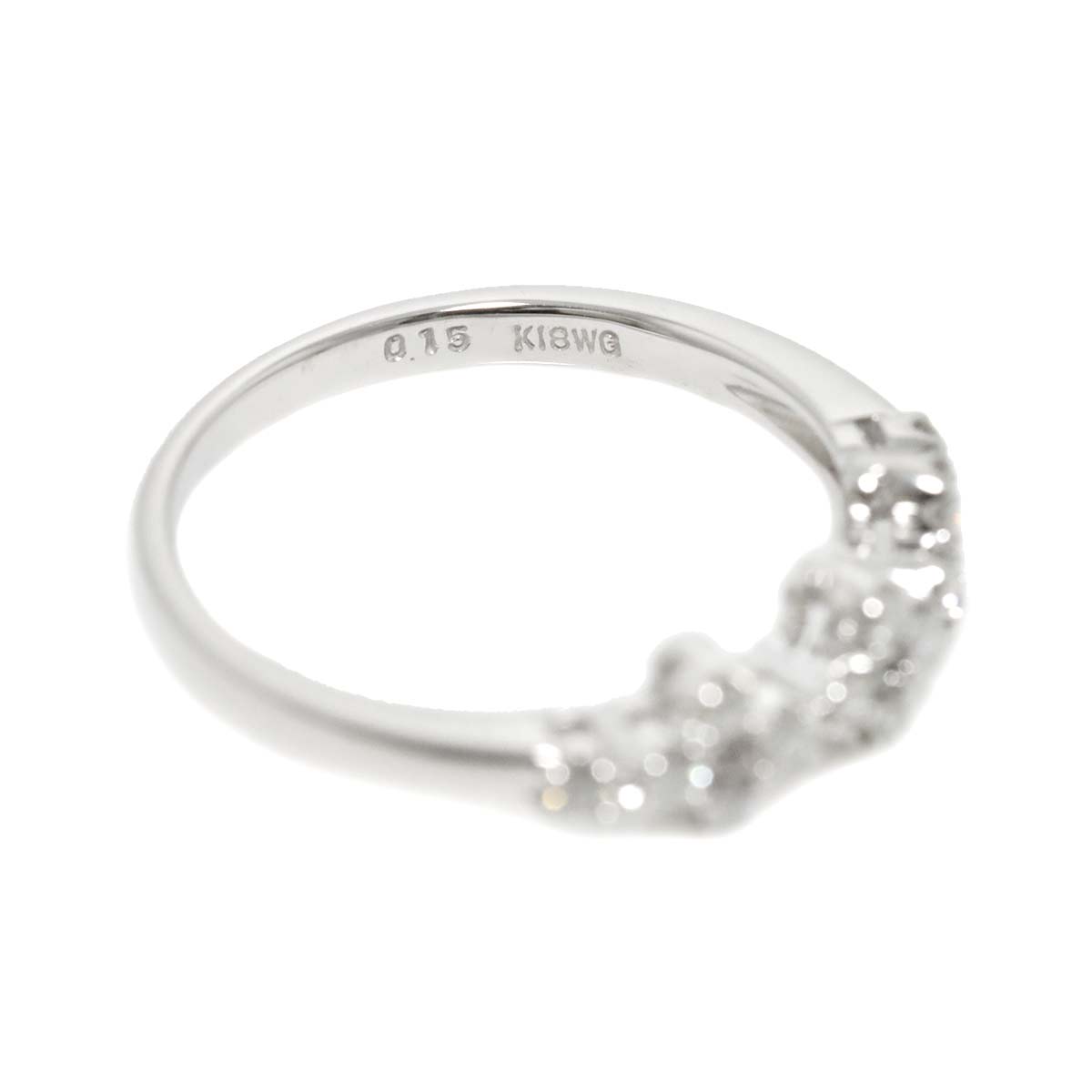 VENDOME Diamond 0.15ct Ring 18K WG 750 Size4.75-5(US)