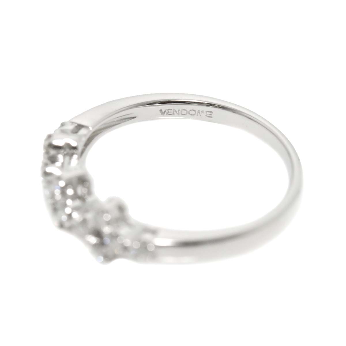 VENDOME Diamond 0.15ct Ring 18K WG 750 Size4.75-5(US)