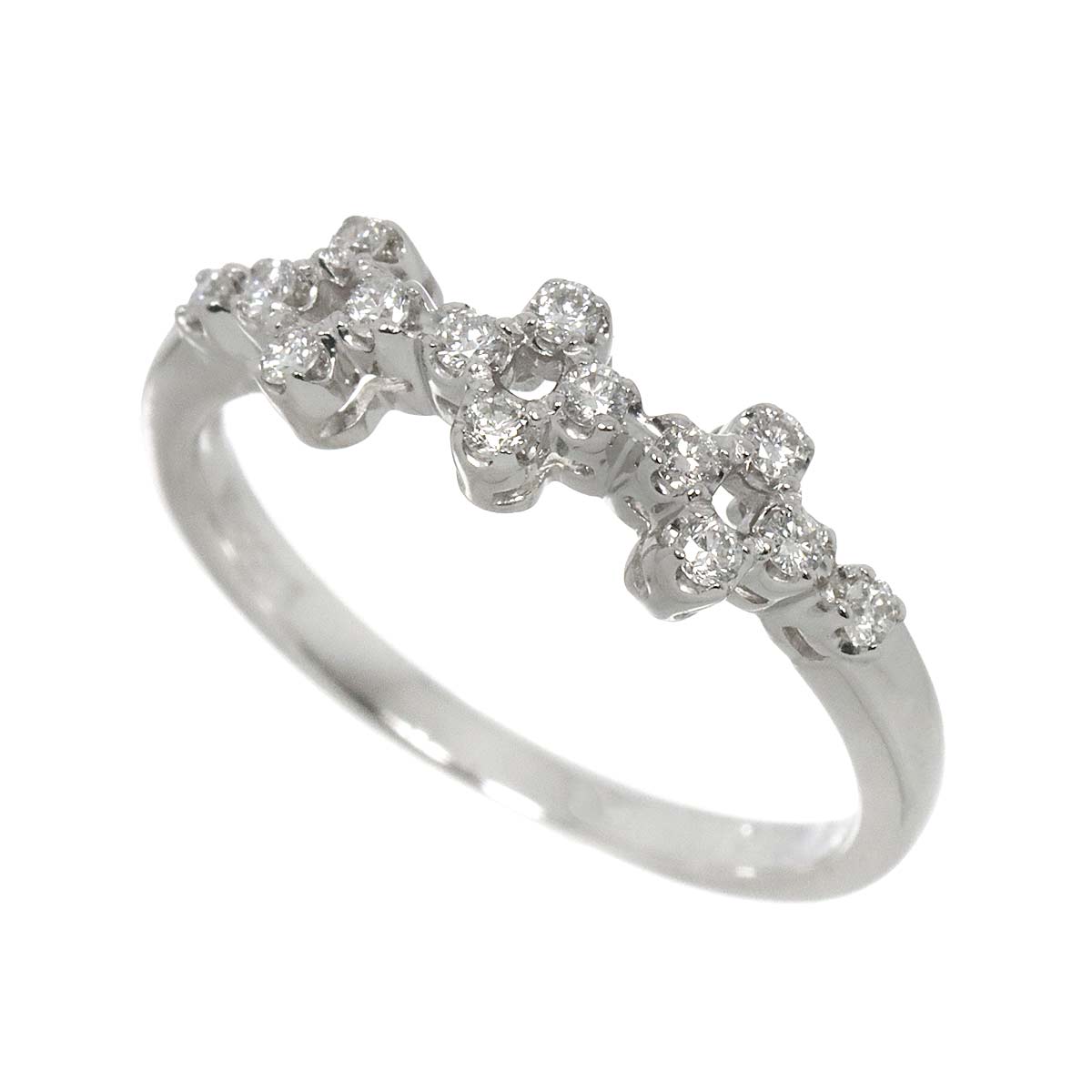 VENDOME Diamond 0.15ct Ring 18K WG 750 Size4.75-5(US)