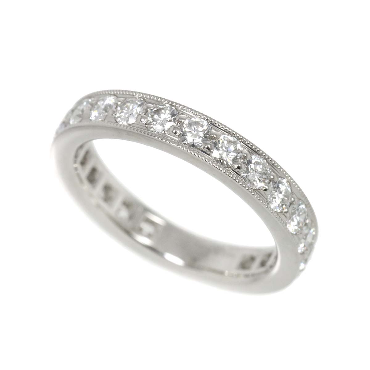 Full Diamond band Ring Platinum Size5.25(US)