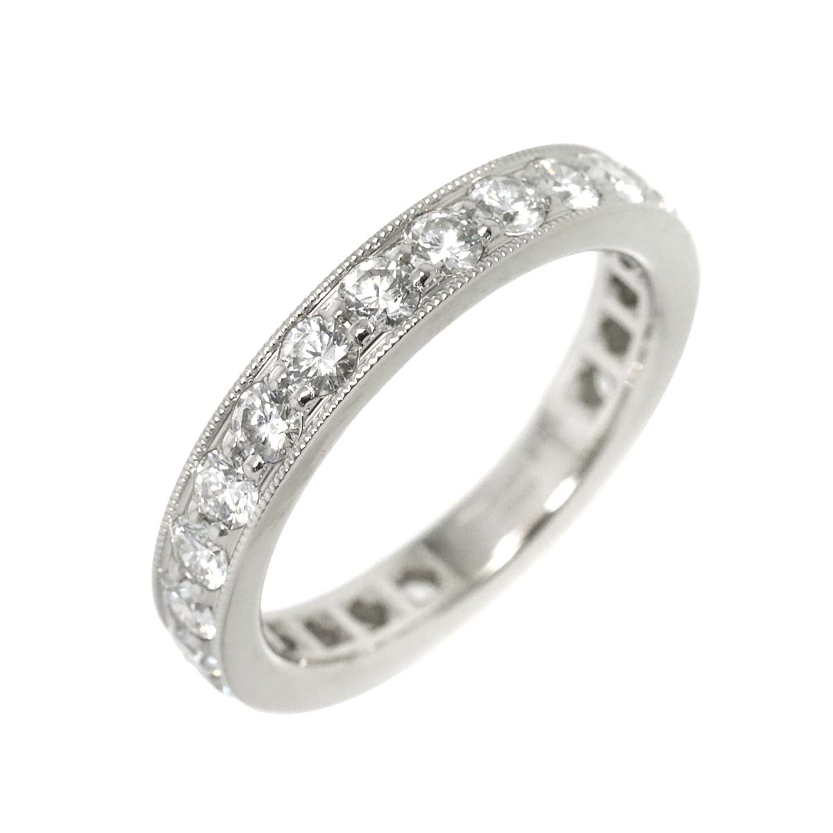 Full Diamond band Ring Platinum Size5.25(US)