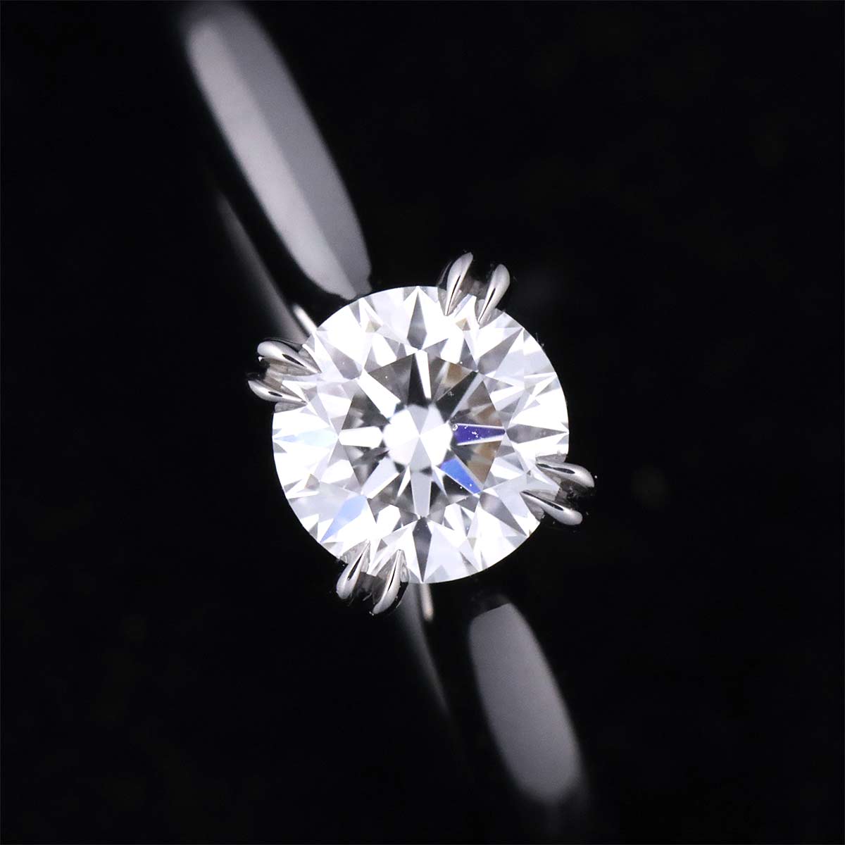 Solitaire Diamond 0.51ct D/VVS1/3EX Ring Pt 4-4.5(US) 90274176