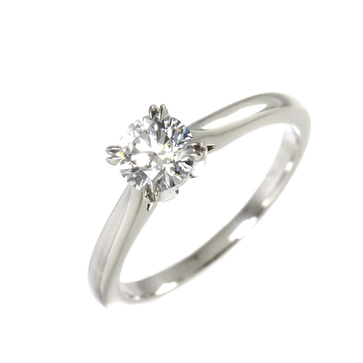 Solitaire Diamond 0.51ct D/VVS1/3EX Ring Pt 4-4.5(US) 90274176