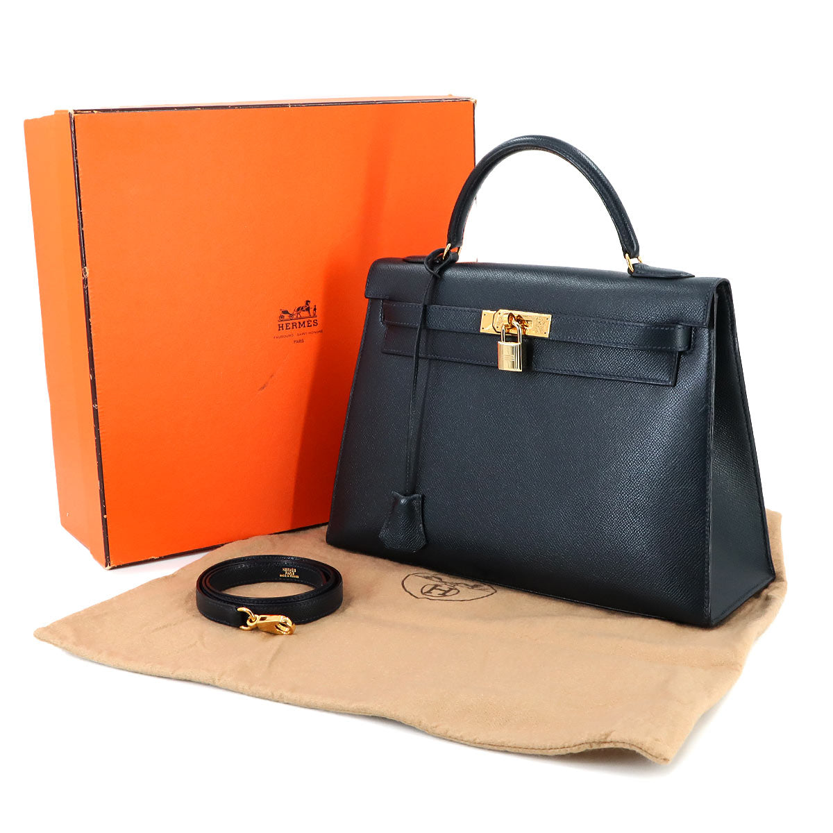 Kelly 32 2way Hand Shoulder Bag Couchevel Epsom Blue Indigo 90274184