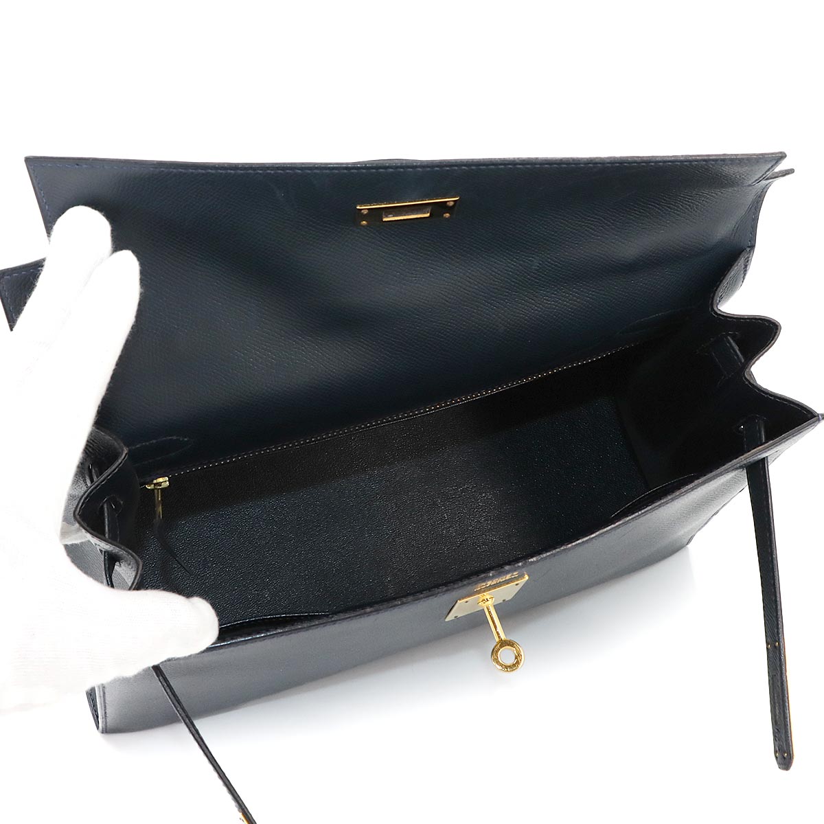 Kelly 32 2way Hand Shoulder Bag Couchevel Epsom Blue Indigo 90274184