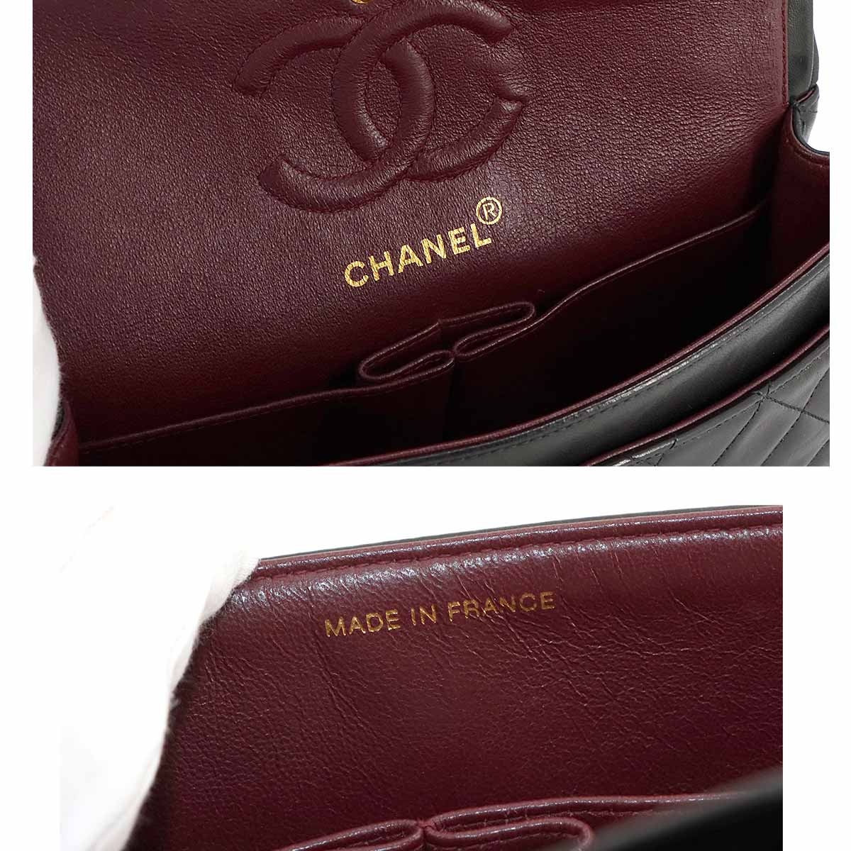 Matelasse 23 Chain Shoulder Bag Leather Black A01113 Vintage