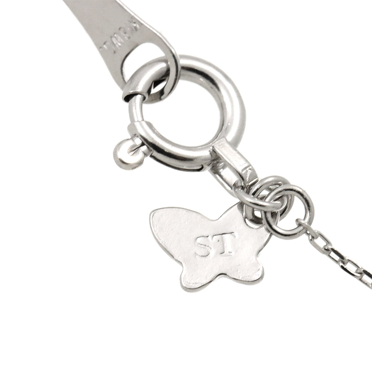 Mother of Pearl MOP Topaz Diamond Necklace 18K WG 750