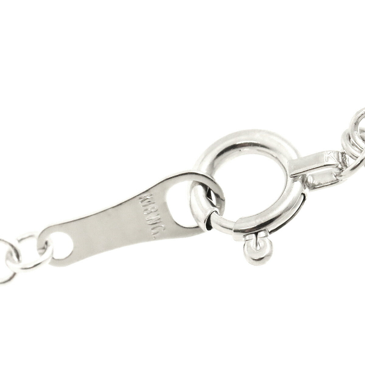 Mother of Pearl MOP Topaz Diamond Necklace 18K WG 750