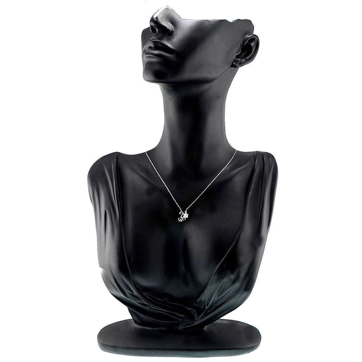 Mother of Pearl MOP Topaz Diamond Necklace 18K WG 750