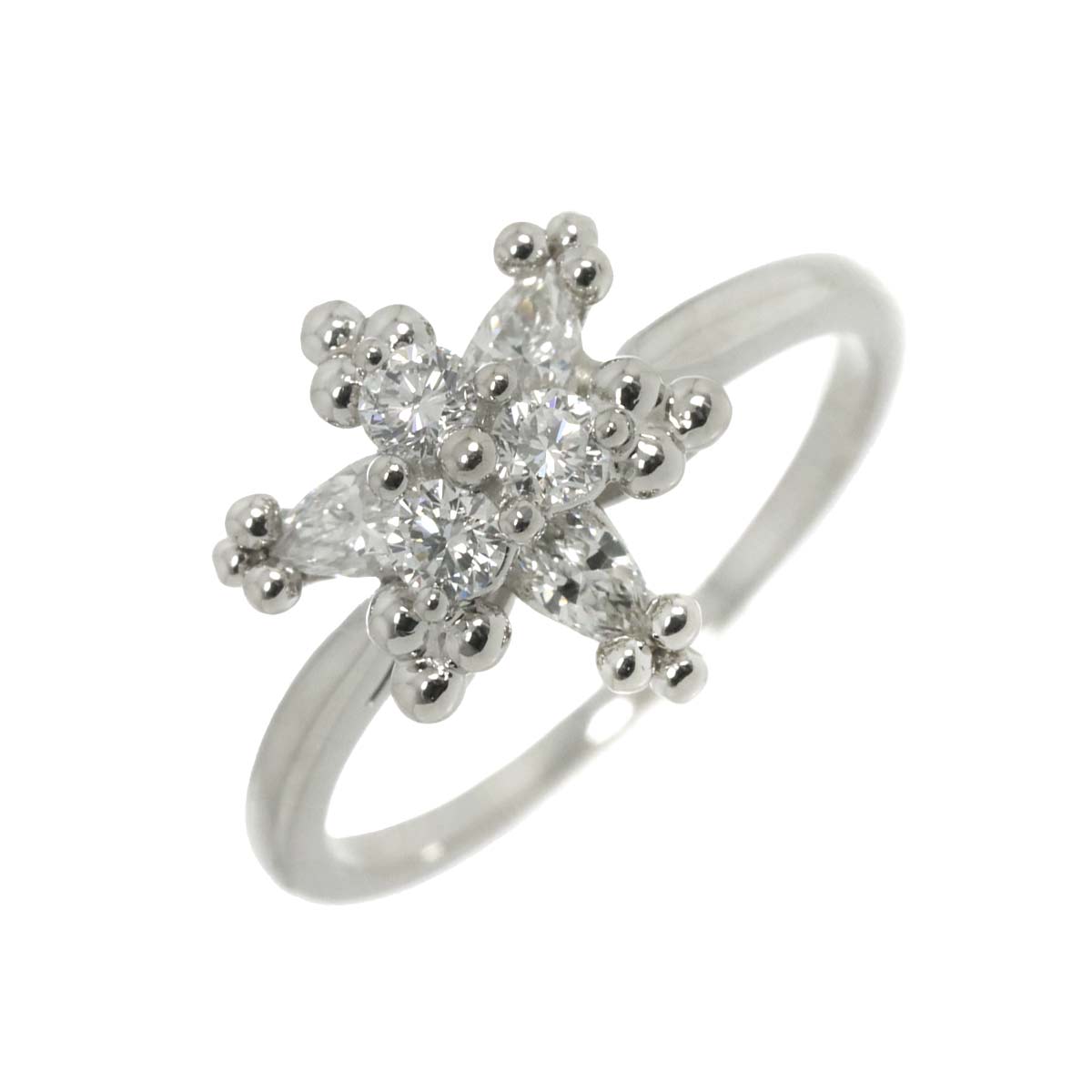 Diamond Ring Pt Platinum Size5.5-5.75(US)
