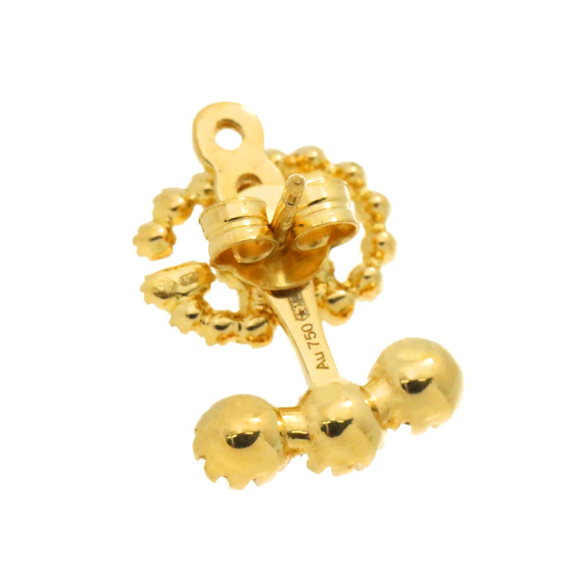 GG Logo Sapphire Earring Pierced 18K YG One Piece only