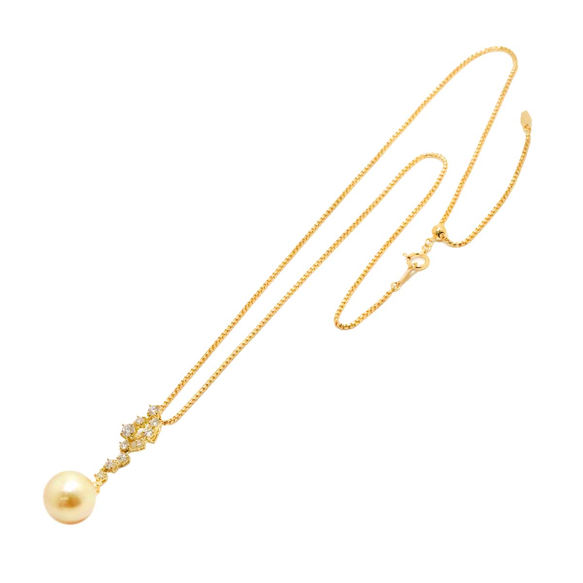South Sea pearl Diamond 0.68ct Necklace 18K YG 750