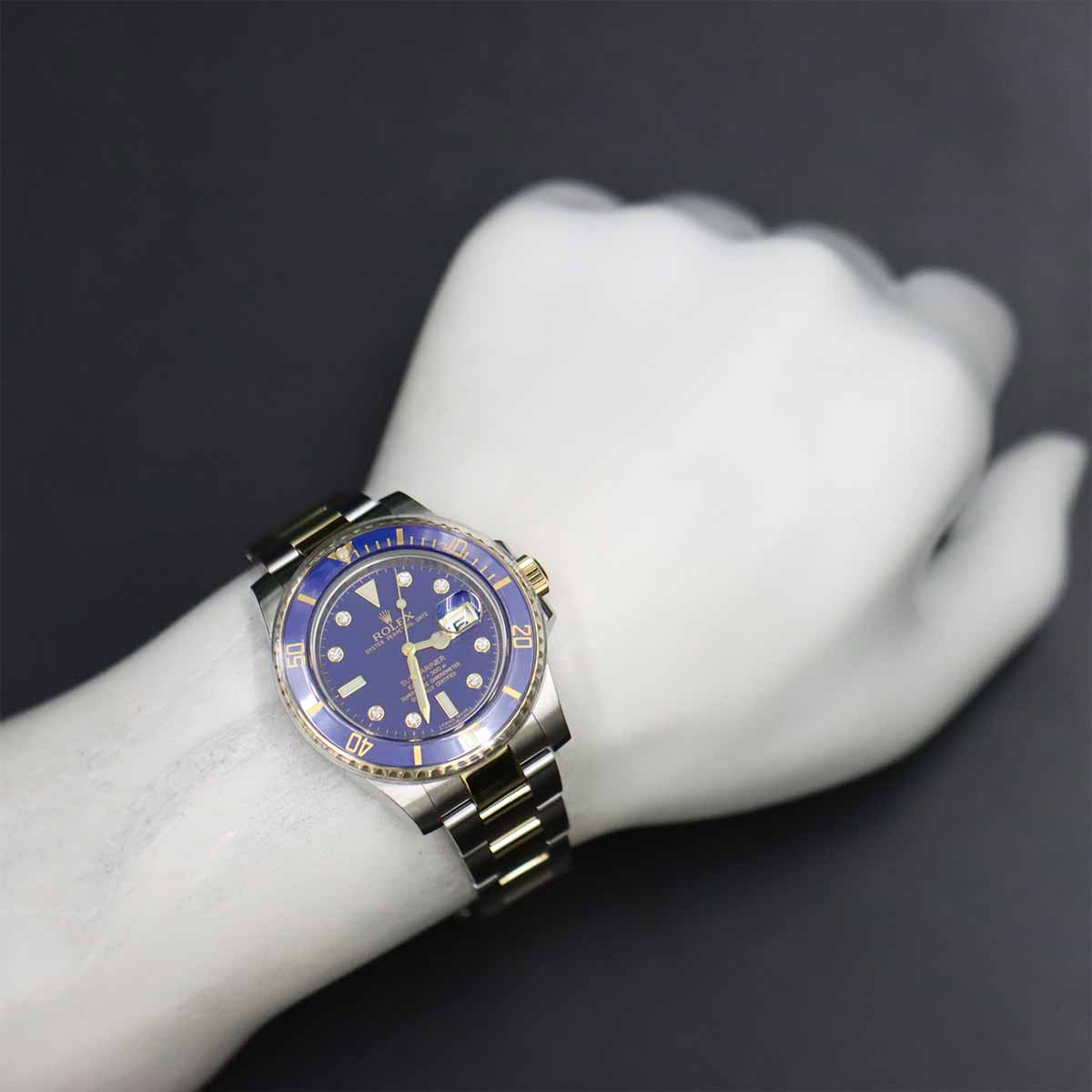 Submariner 116613GLB Serial Random Diamond 750 YG Automatic