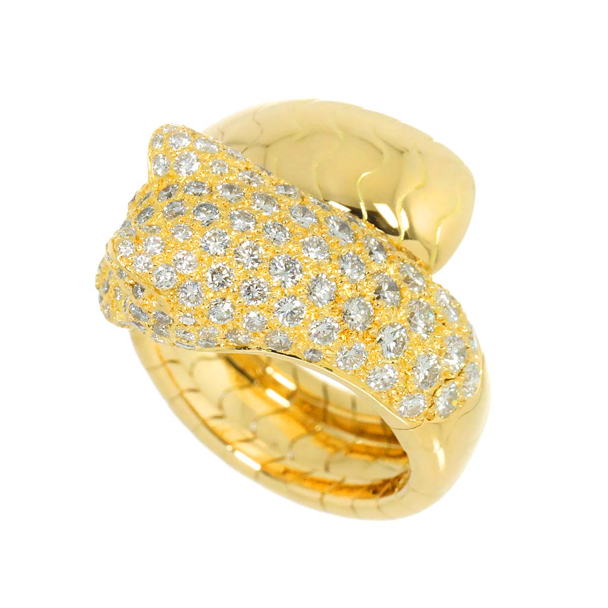 Pantel Diamond Emerald Onyx Ring 18K YG 750 size52 6(US)