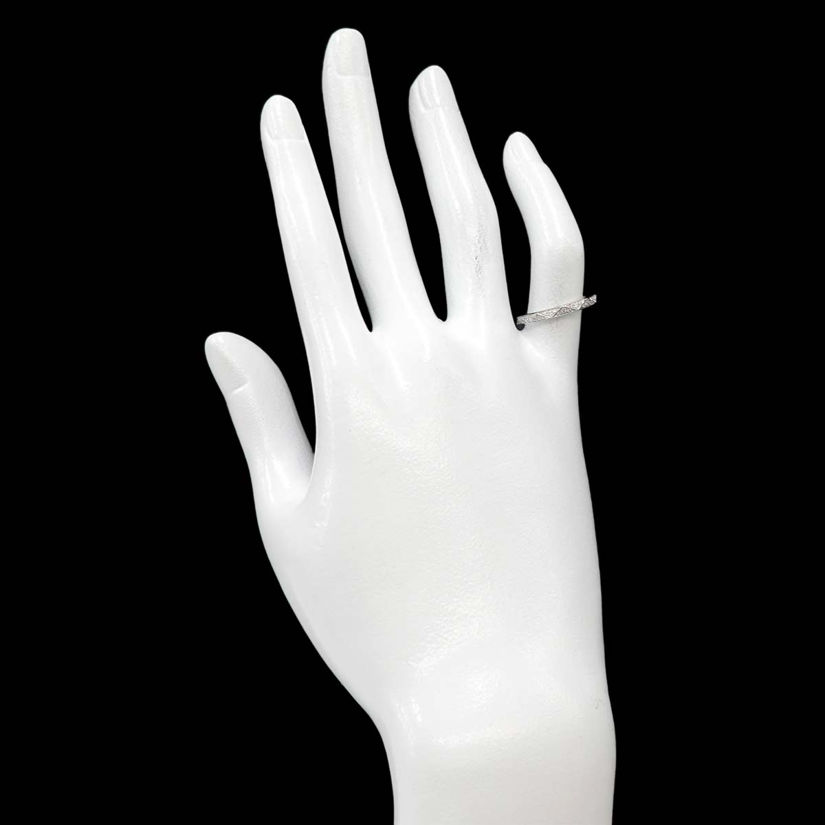 GRAFF Full Pave Diamond Ring 18K WG 750 size4.5(US)