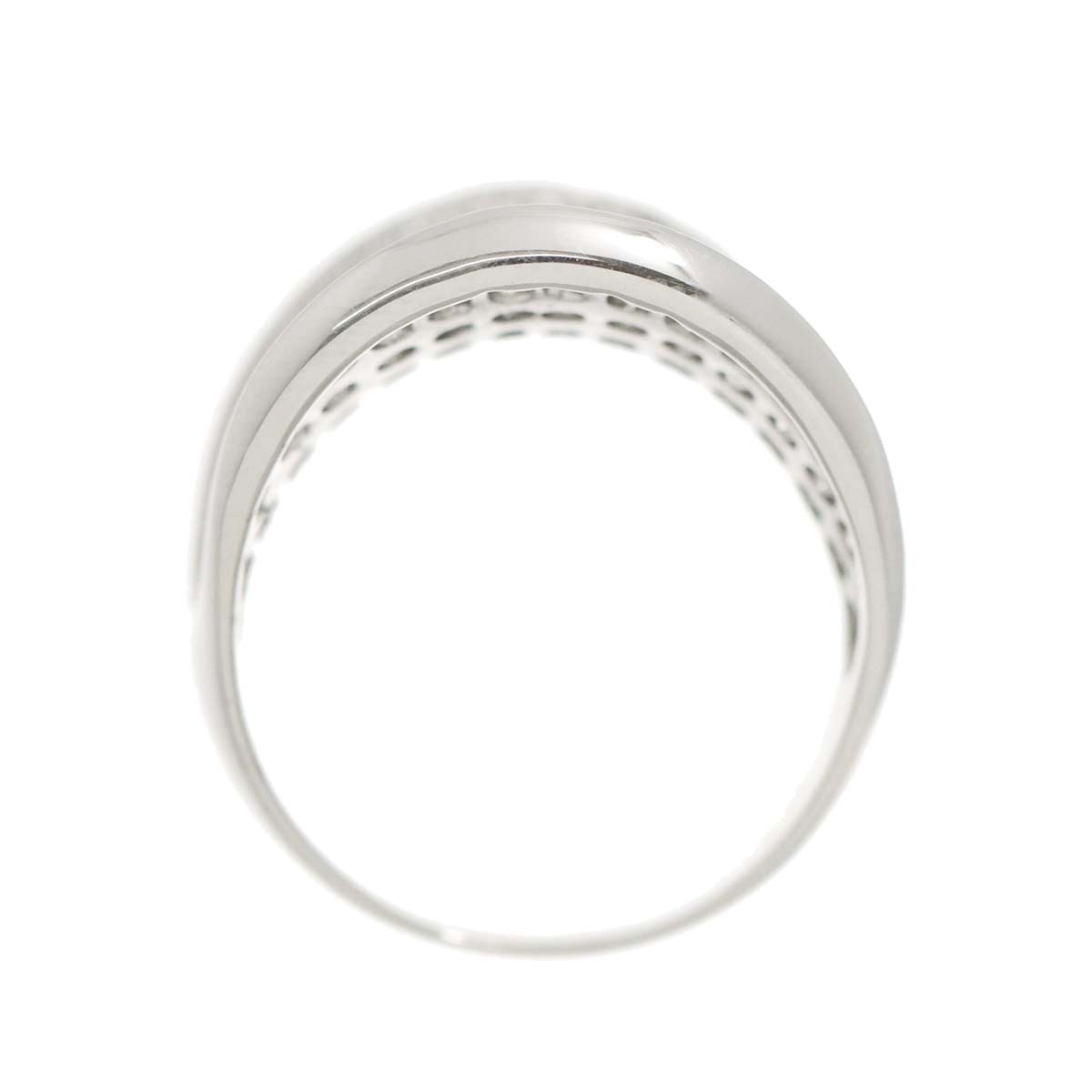 Diamond 2.00ct Ring 18K K18 WG White Gold size6.75-7.25(US)