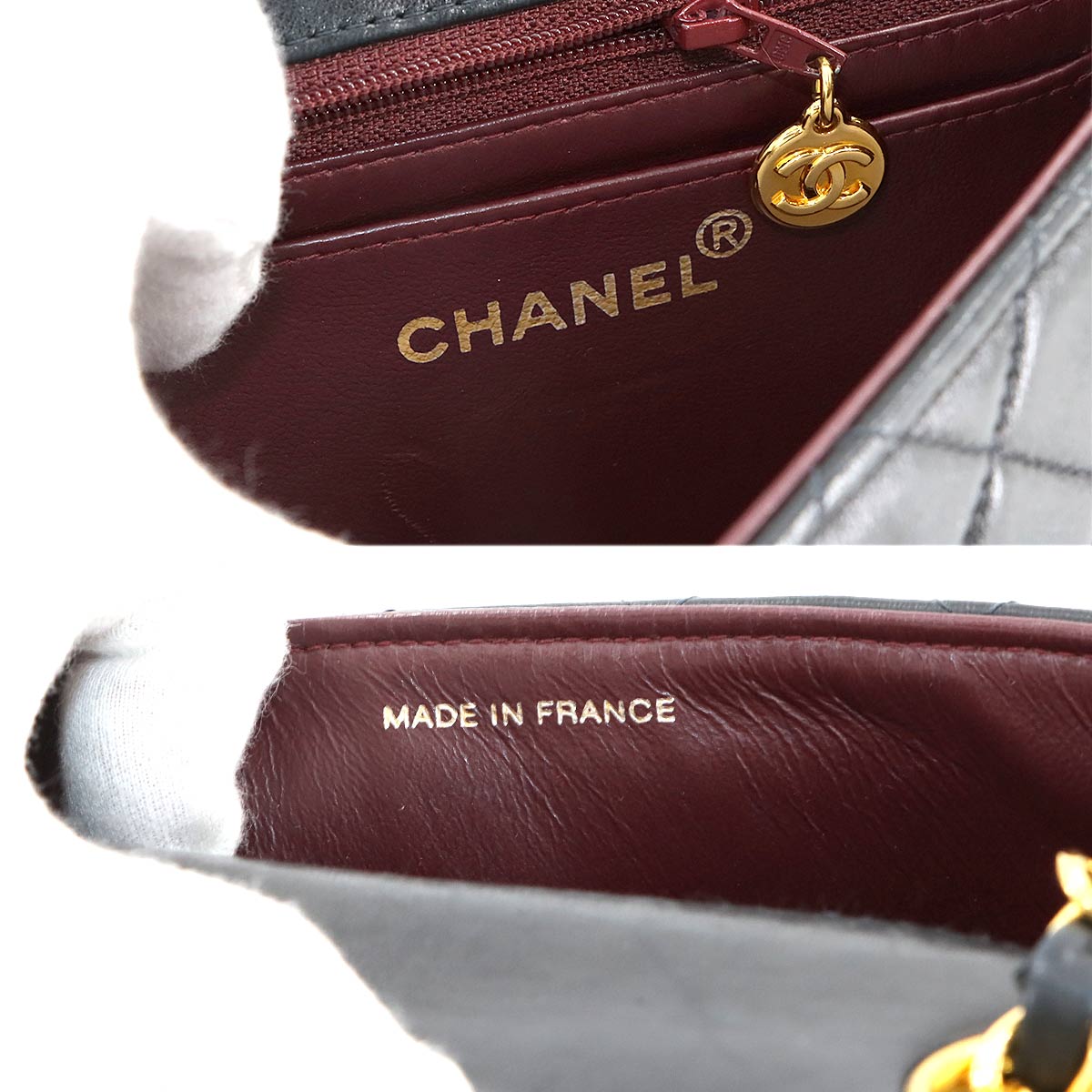 Mini Matelasse Chain Shoulder Bag Leather Black A01115 Purse