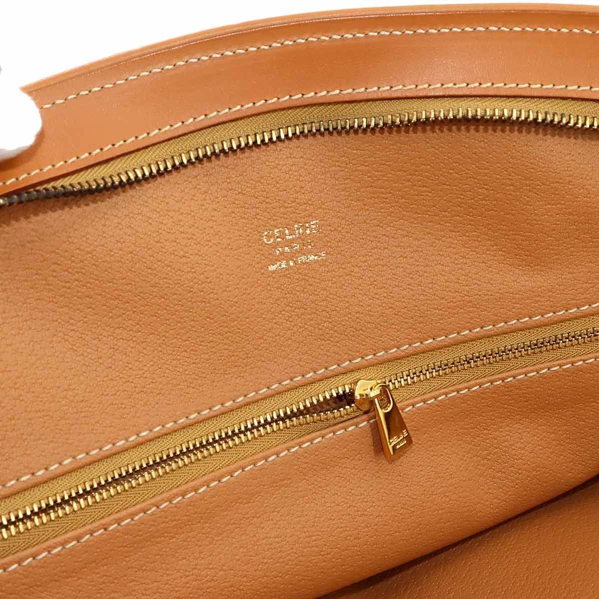 CELINE Macadam Tote Bag PVC Leather Brown Vintage Purse