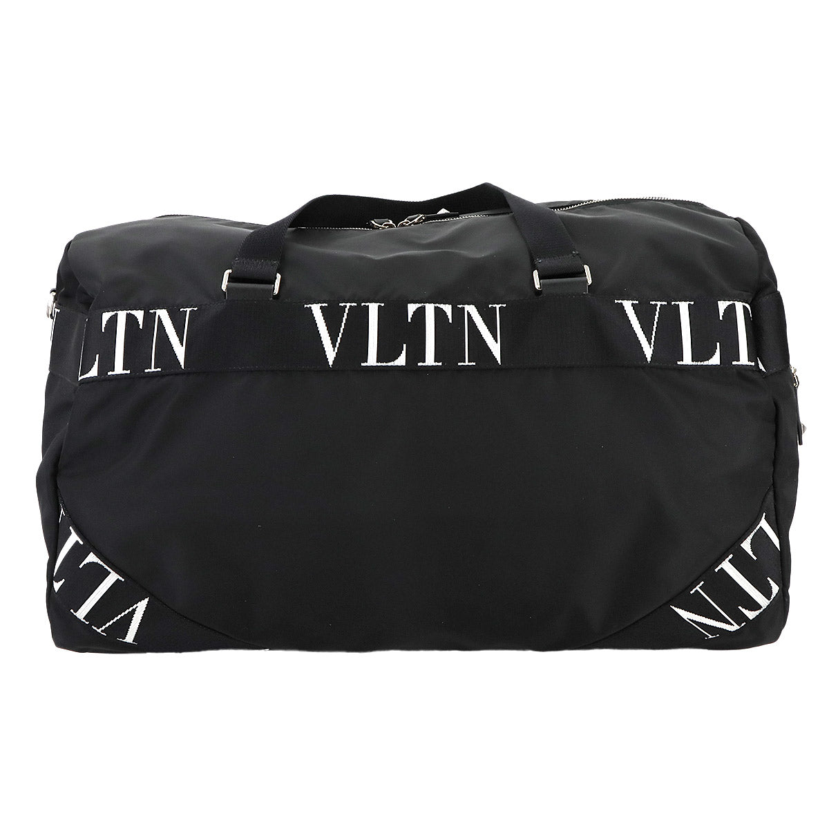 VLTN Boston Shoulder Bag Nylon Black White Purse 90275299