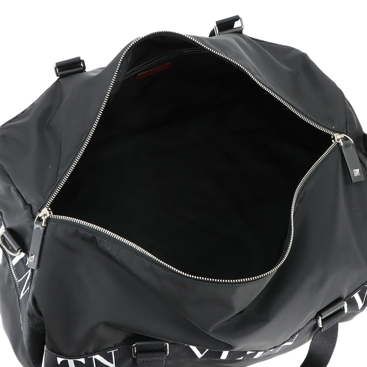 VLTN Boston Shoulder Bag Nylon Black White Purse 90275299