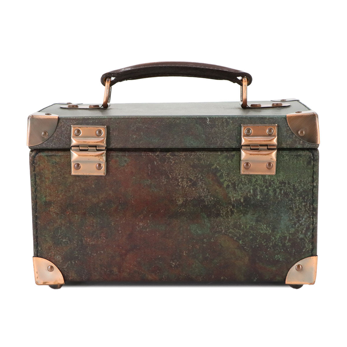 V Cyber Cosmetic Box Vanity Bag PVC Green