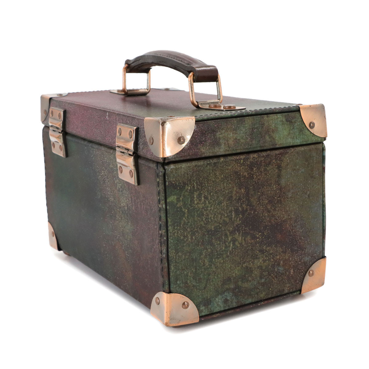 V Cyber Cosmetic Box Vanity Bag PVC Green