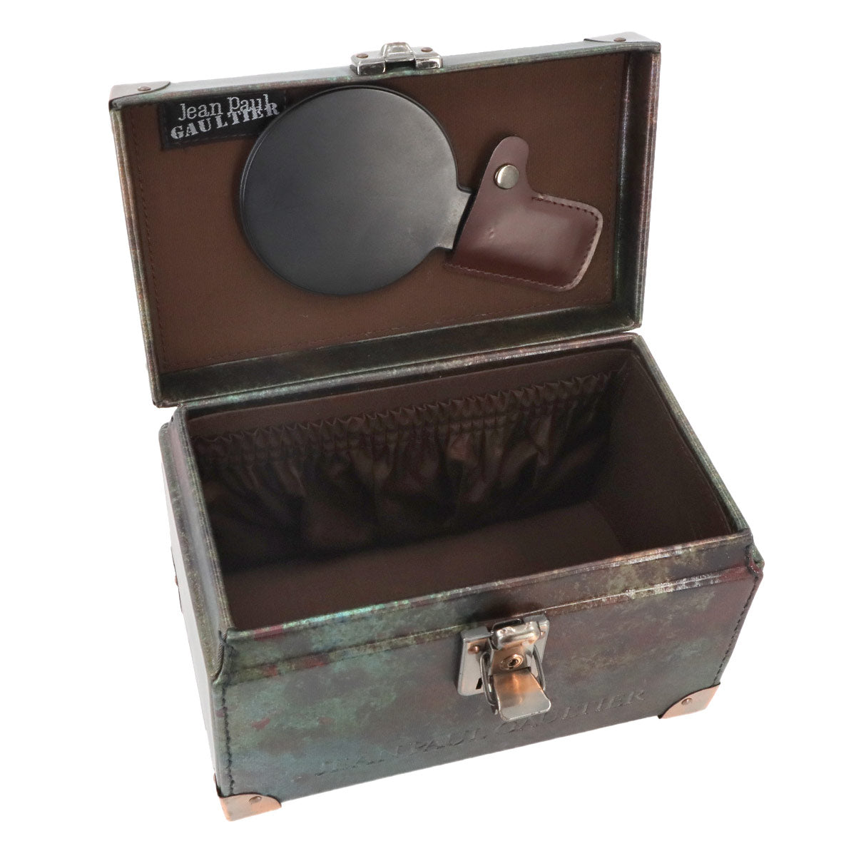 V Cyber Cosmetic Box Vanity Bag PVC Green