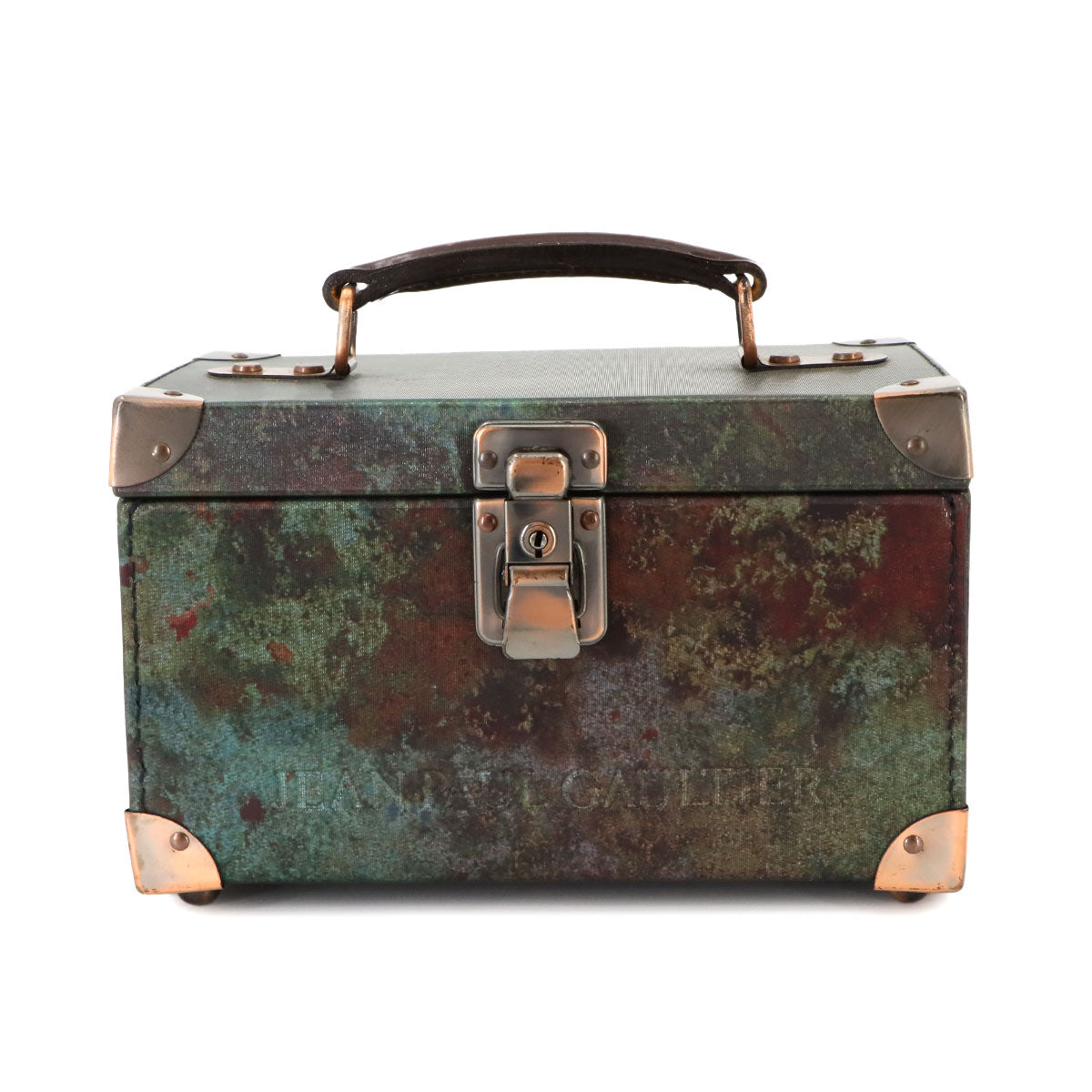 V Cyber Cosmetic Box Vanity Bag PVC Green