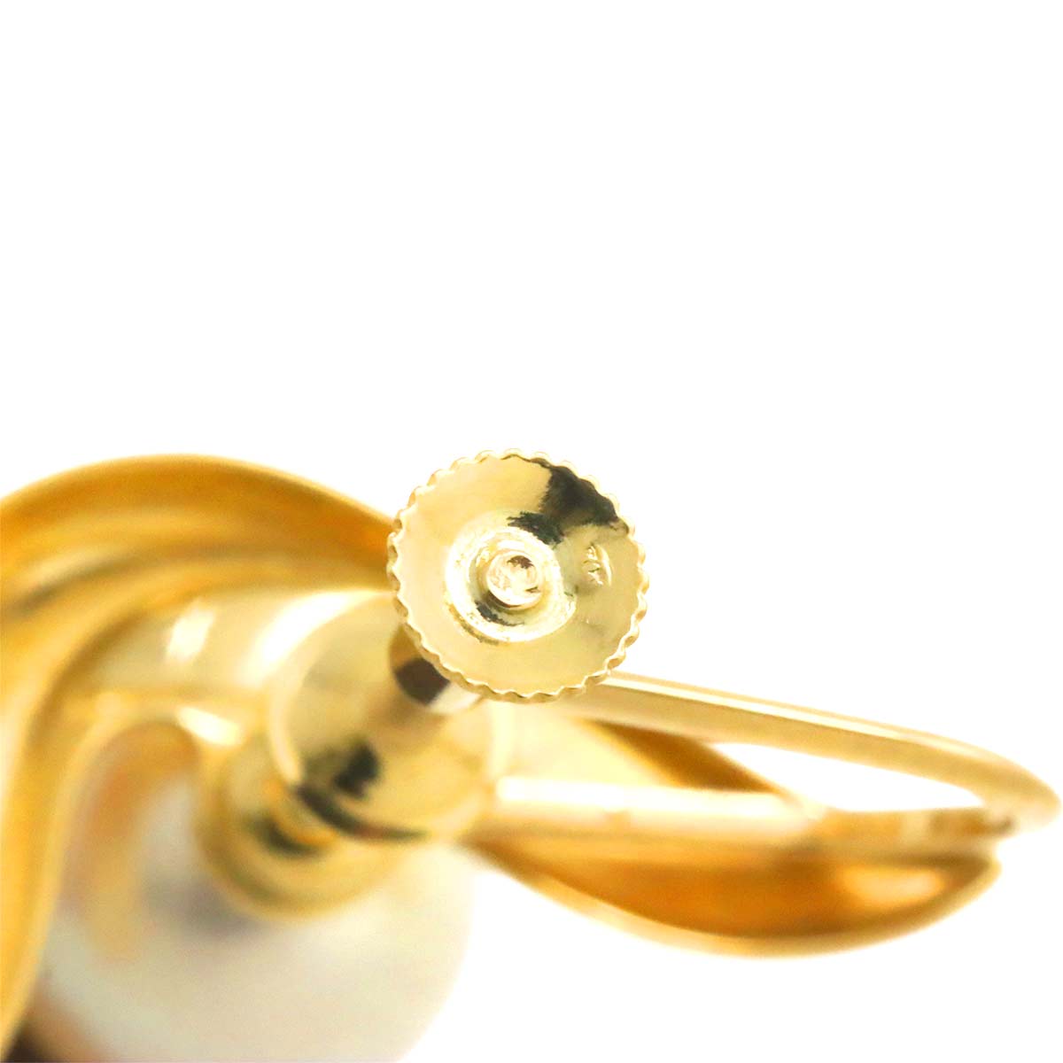 Akoya Pearl 7.4-7.2mm Earrings Clip on 18K YG 750