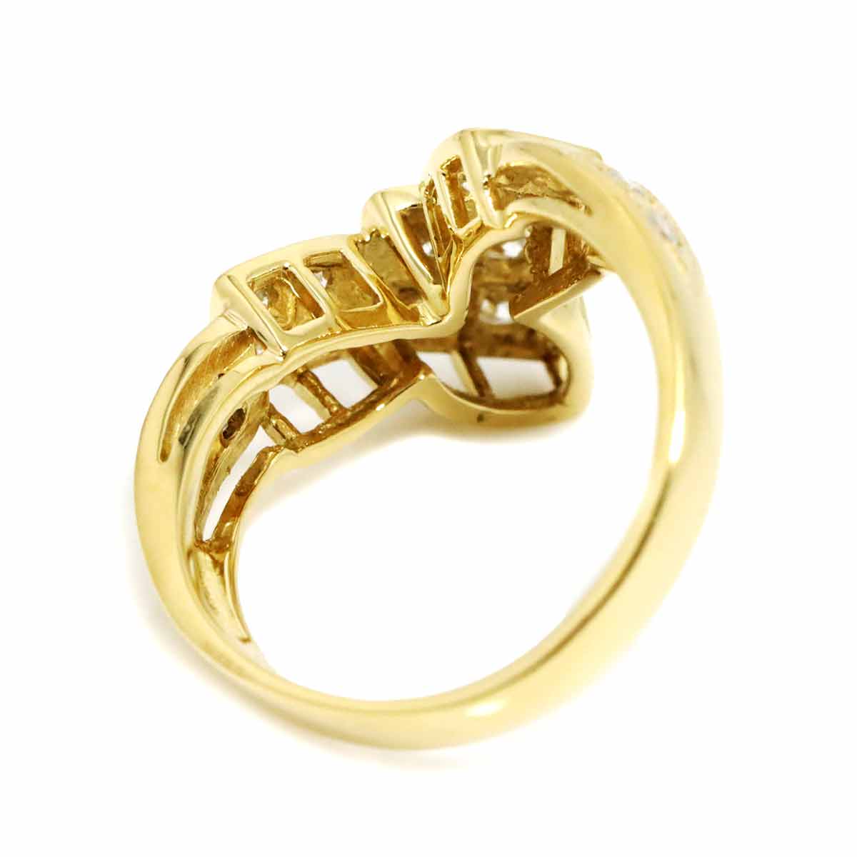 Diamond 0.79ct Ring 18K YG Yellow Gold 750 6-6.25(US)